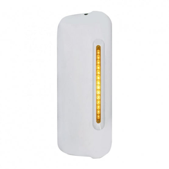 Mirror Cover With 14 LED 12" Light Bar For 2005+ Freightliner  (Passenger) - Amber LED/Amber Lens