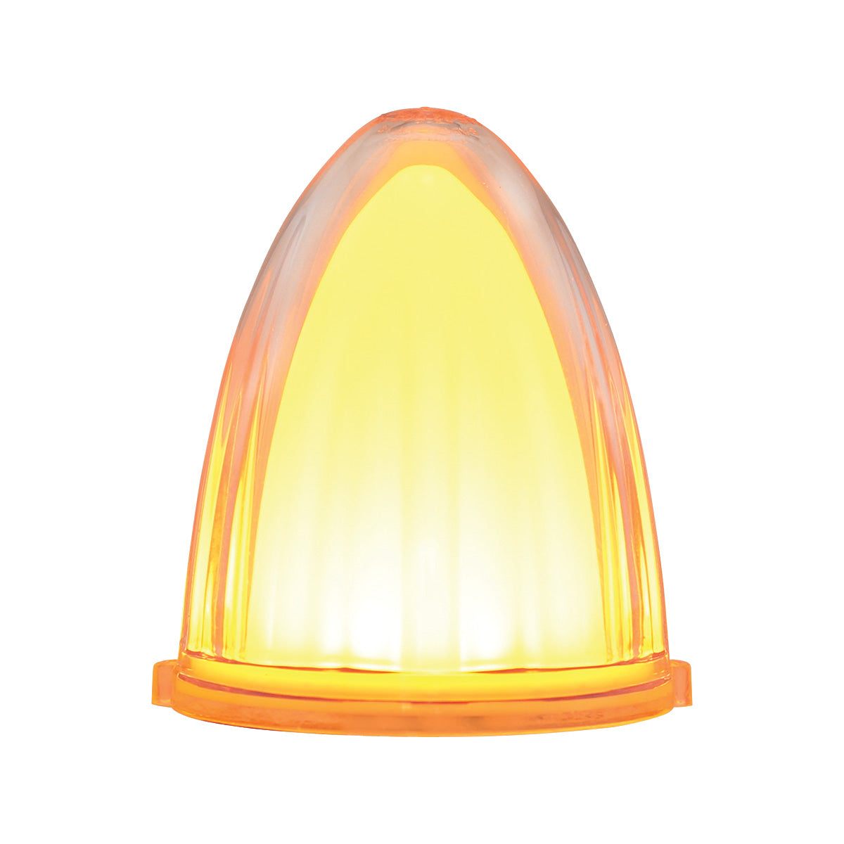 9 LED Dual Function GloLight Watermelon Grakon 1000 Style Cab Light - Amber LED/Clear Lens