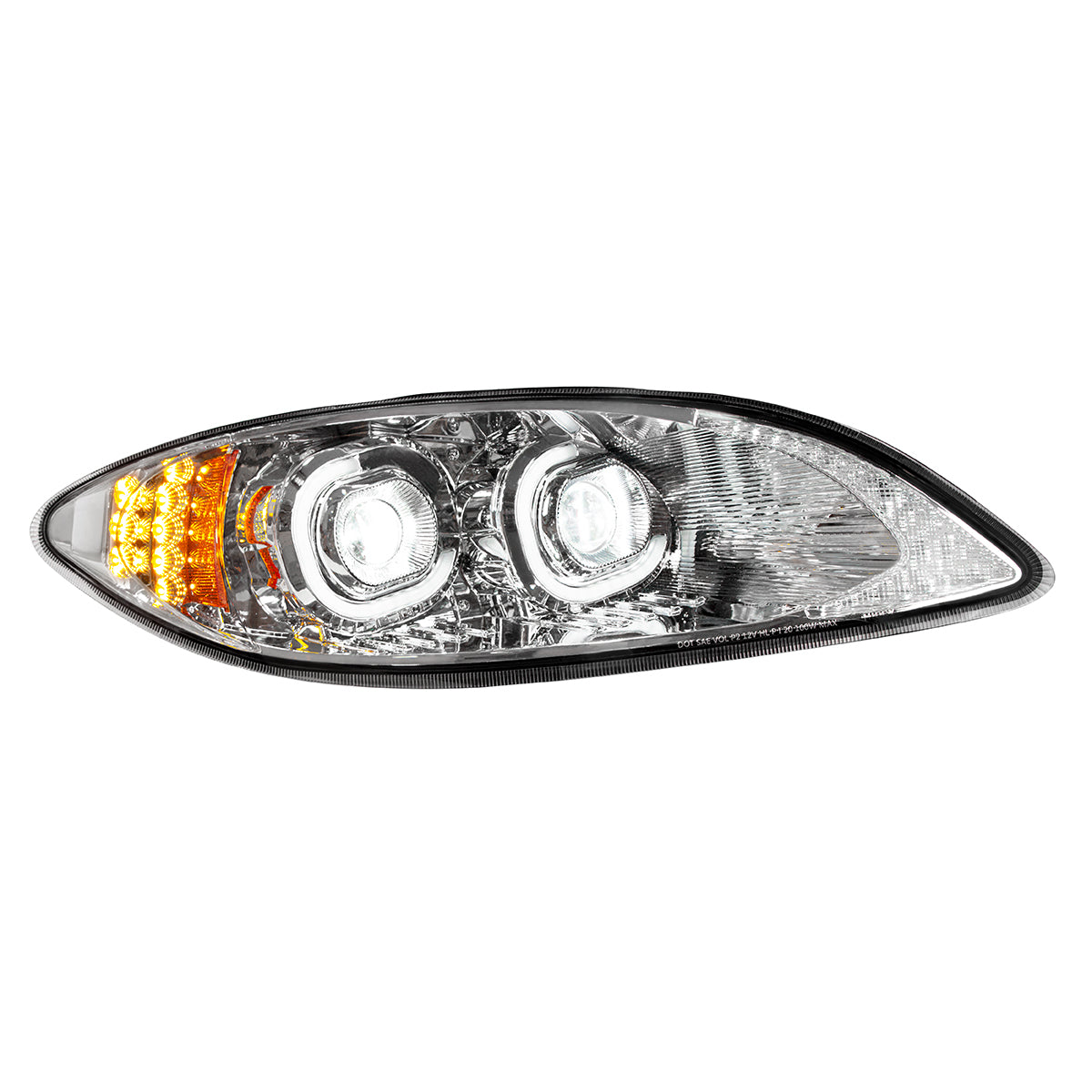 Chrome LED Headlight For 2006-2017 International Prostar - Passenger