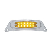 Chrome Fender Light Bracket With 12 LED Reflector Light - Amber LED/Amber Lens