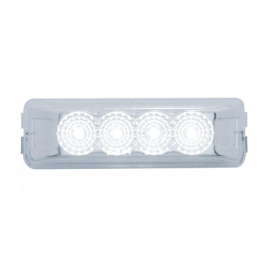 4 LED Reflector Auxiliary/Utility Light - White LED/Clear Lens