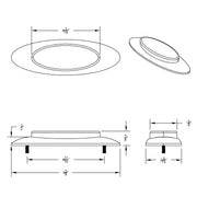 10 LED Oval Double Fury Light With Clear Lens & Chrome Bezel (Clearance/Marker) - Amber & Red LED/Clear Lens