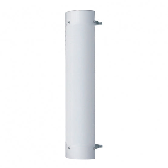 48" Tall 180 Degree Stainless Exhaust Muffler Shield For 7" Diameter Exhaust - Plain