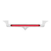 Chrome Hood Emblem Trim With 24 LED GloLight Bar For Kenworth - Red LED/Red Lens