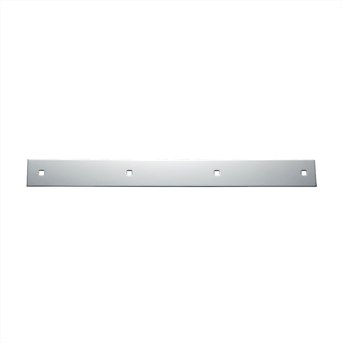 2" X 20" Chrome Top Mud Flap Plain Plate - Bolt Thru