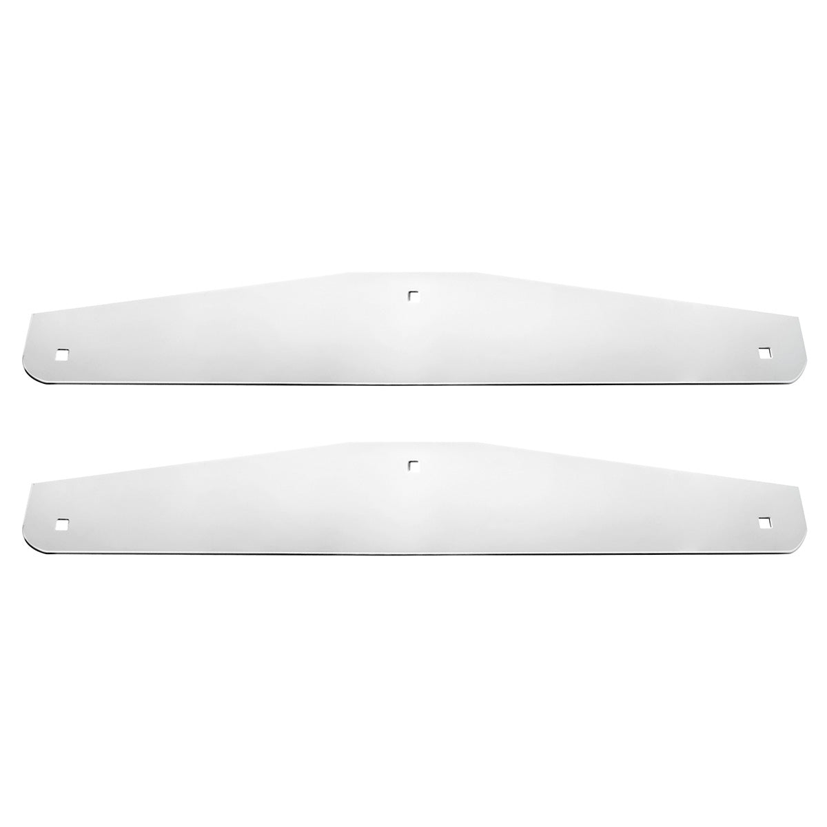 4" X 24" Chrome Standard Bottom Mud Flap Plate - Bolt Thru (Box of 2)