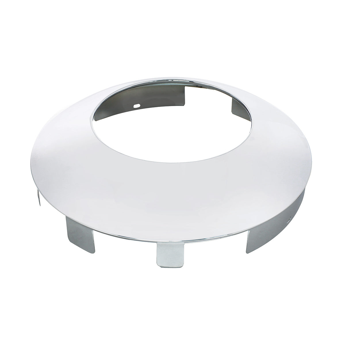 Universal Chrome Front Hubcap With Hubometer Hole - 1" Lip