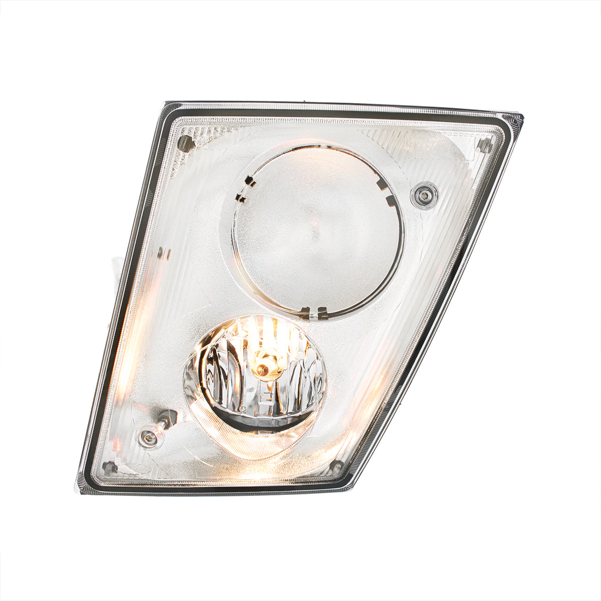 Chrome Fog Light Assembly For 2003-2017 Volvo VN/VNL - Driver