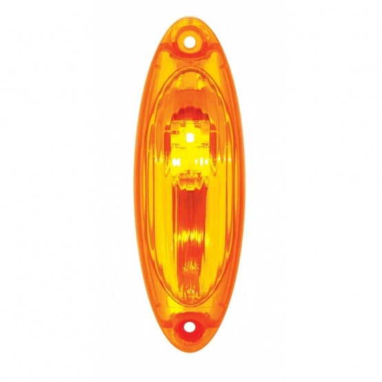3 Amber LED Reflector Cab Light For 2008-2017 Freightliner Cascadia - Amber Lens