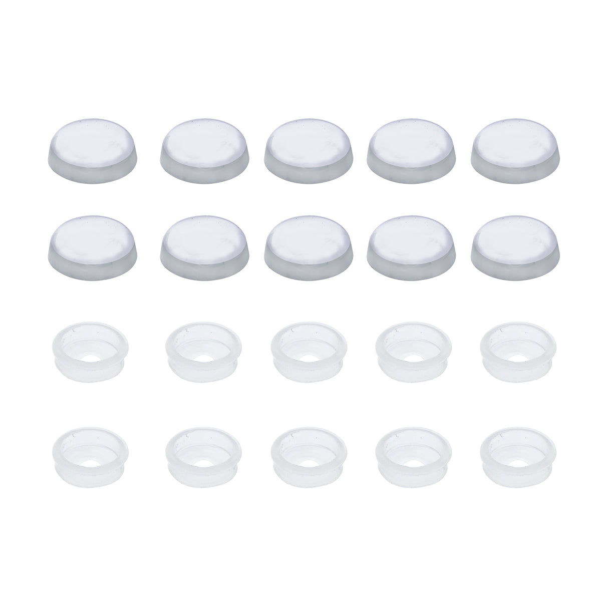 Chrome Plastic Snap-On Screw Covers For 1/4" Screw (10-Pack)
