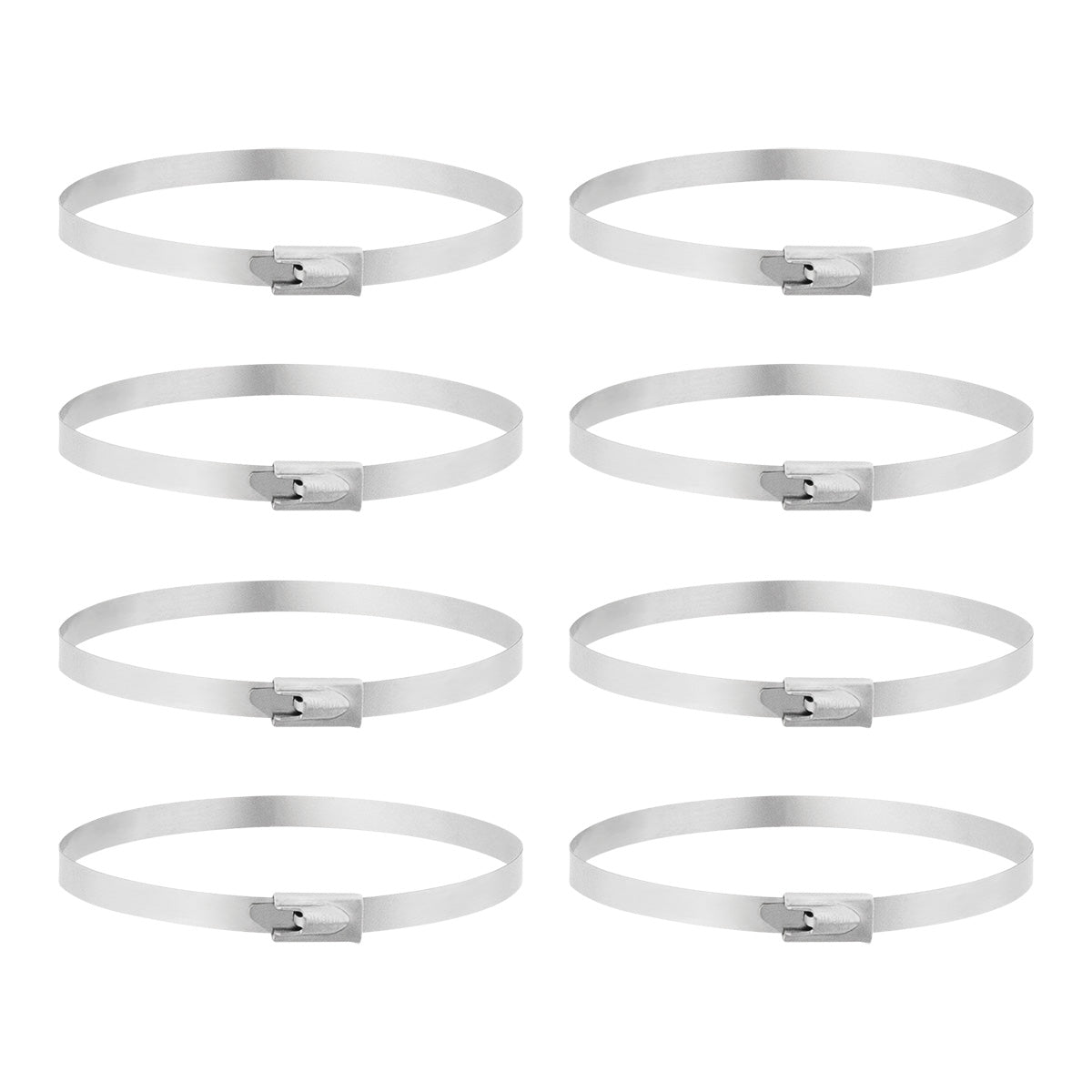 8" Stainless Locking Cable Ties (8-Pack)