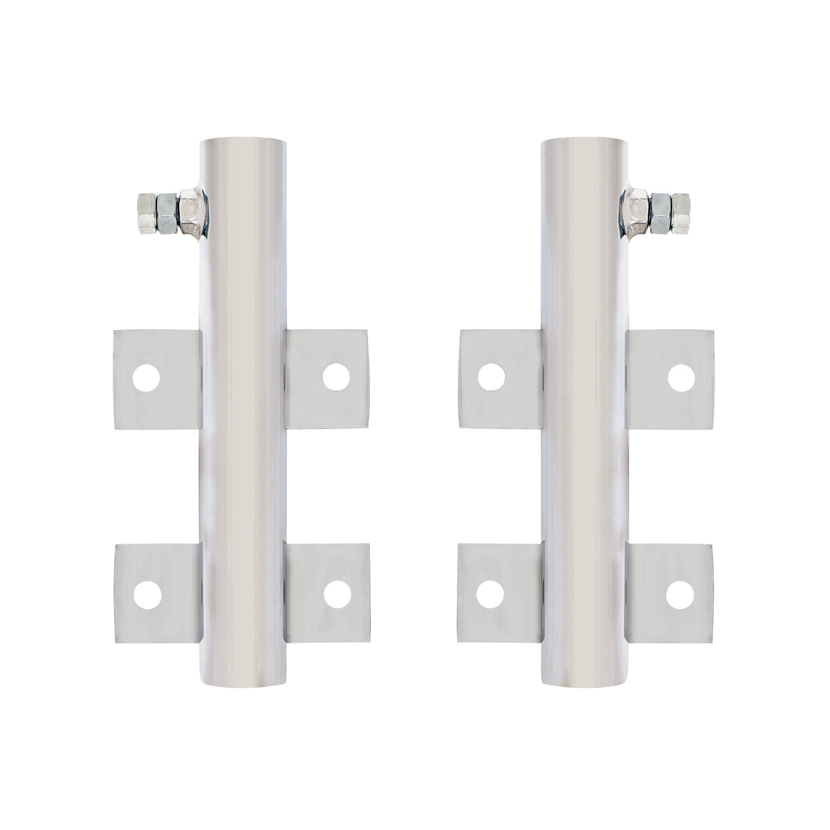 Warning Flag Holder - Chrome (Pair)
