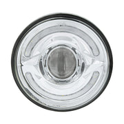 ULTRALIT- LED 5-3/4" Round Headlight With 60 LED Dual Color Light Bar, Amber & White LED - High Beam