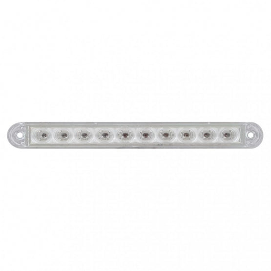 10 LED 6-1/2" Light Bar Only (Stop, Turn & Tail) - Red LED/Clear Lens