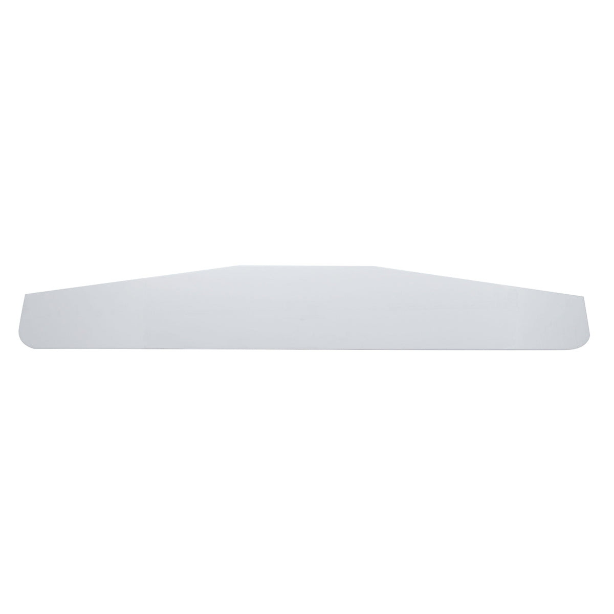 3" X 14" Chrome Standard Bottom Mud Flap Plate - Welded Stud