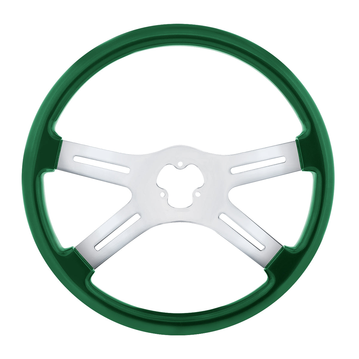 18" Candy Color 4 Spoke Steering Wheel - Emerald Green