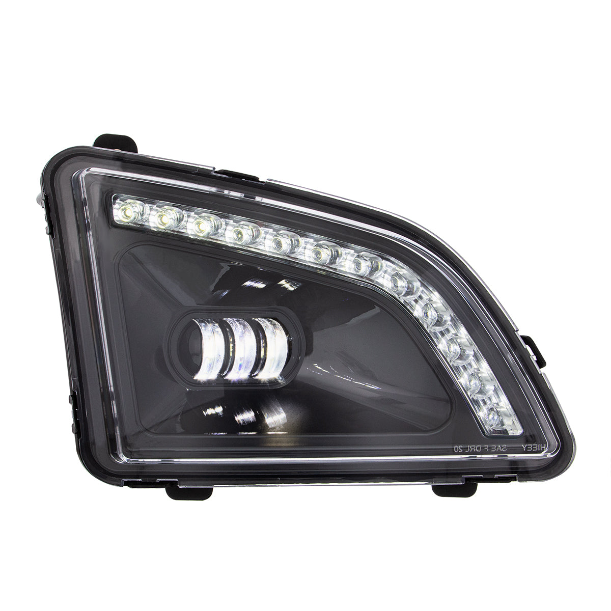 18 LED Black Projector Fog Light With Position Light For 2018-2024 Volvo VNL - Passenger/Right