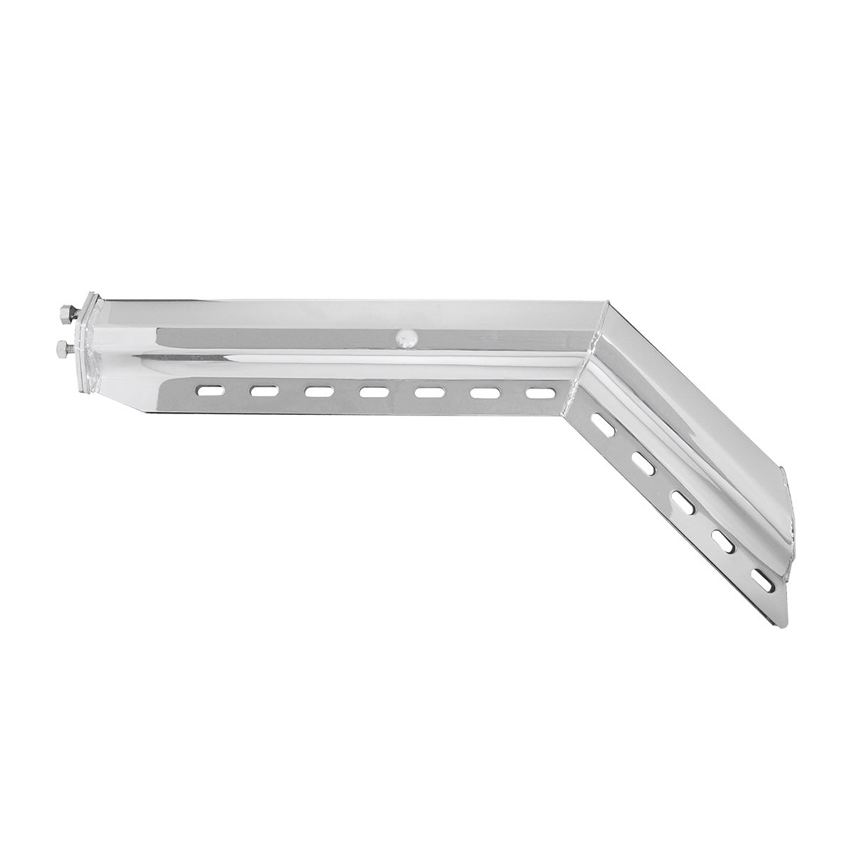 30" Chrome 45-Degree Angled Heavy Duty Mud Flap Hangers - 1-1/8" Bolt Pattern (Pair)