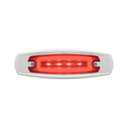 16 LED Rectangular GloLight With Bezel (Clearance/Marker) - Red LED/Red Lens