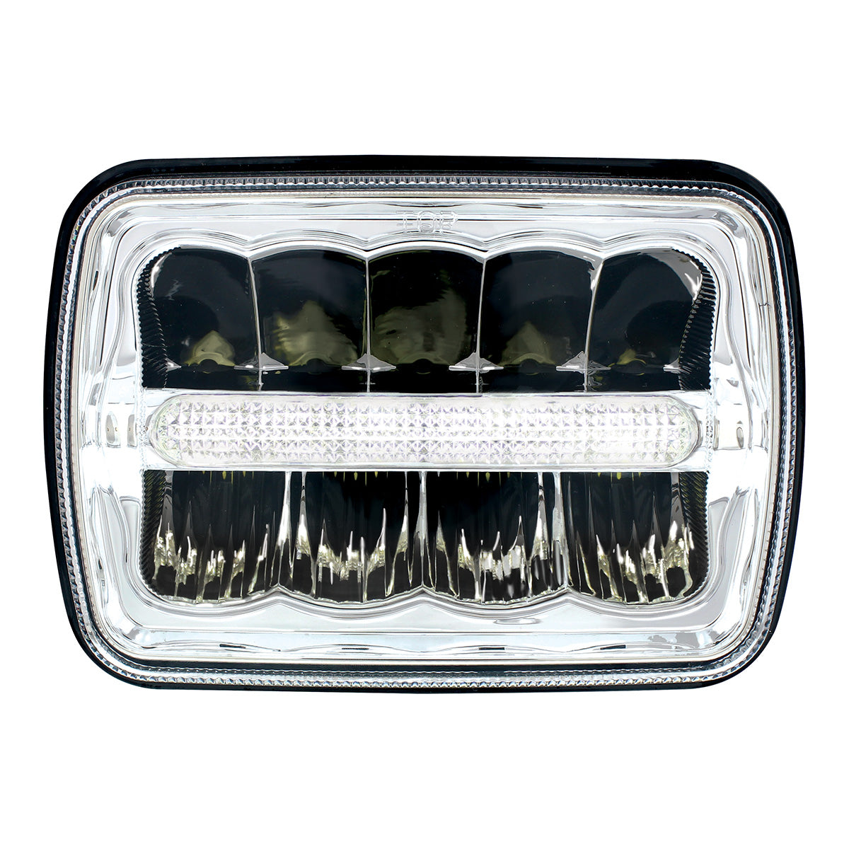 ULTRALIT - 9 High Power LED 5" X 7`" Rectangular Light With White Position Light Bar