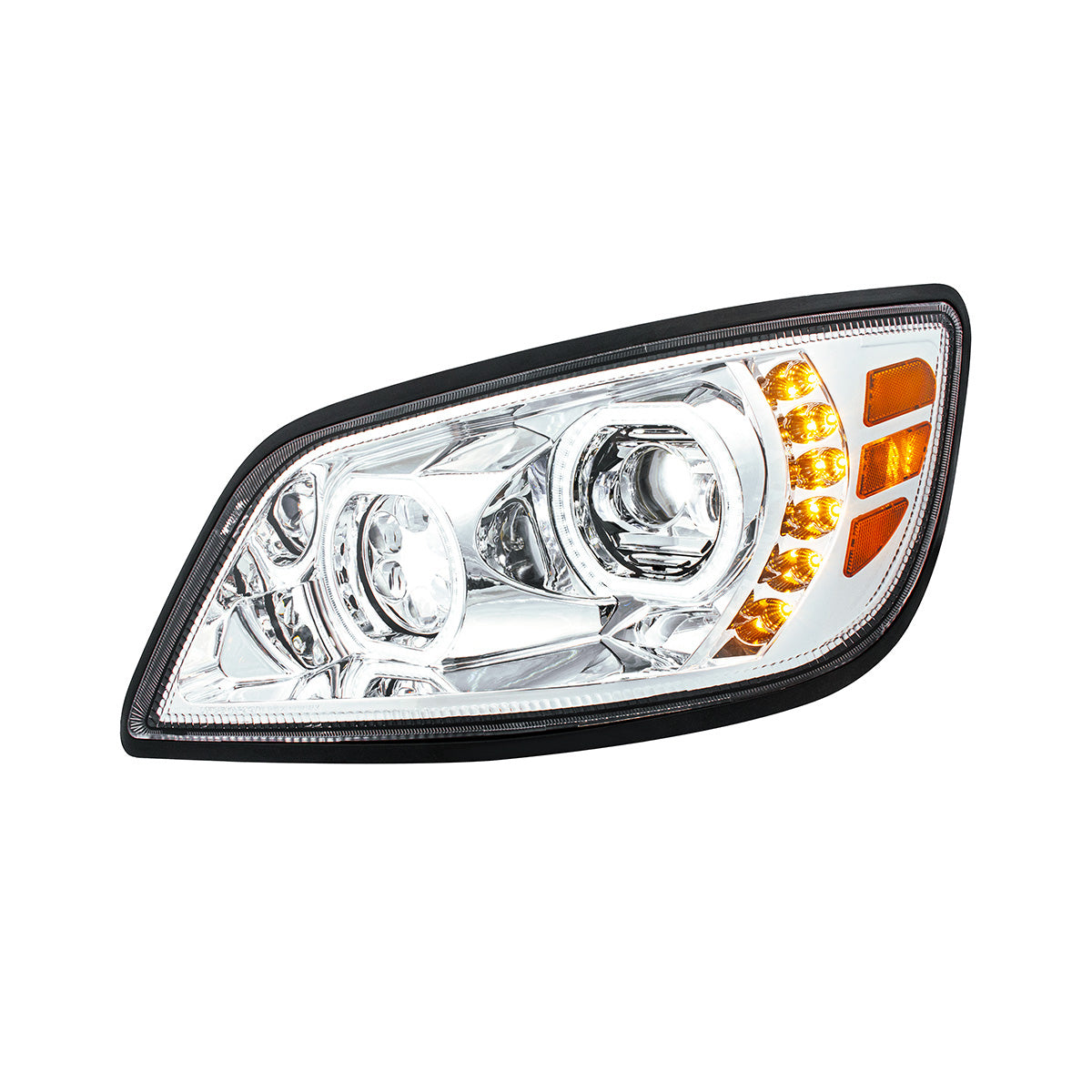High Power 10 LED Chrome Headlight For 2005-2021 Hino 238/258/268/338-Driver