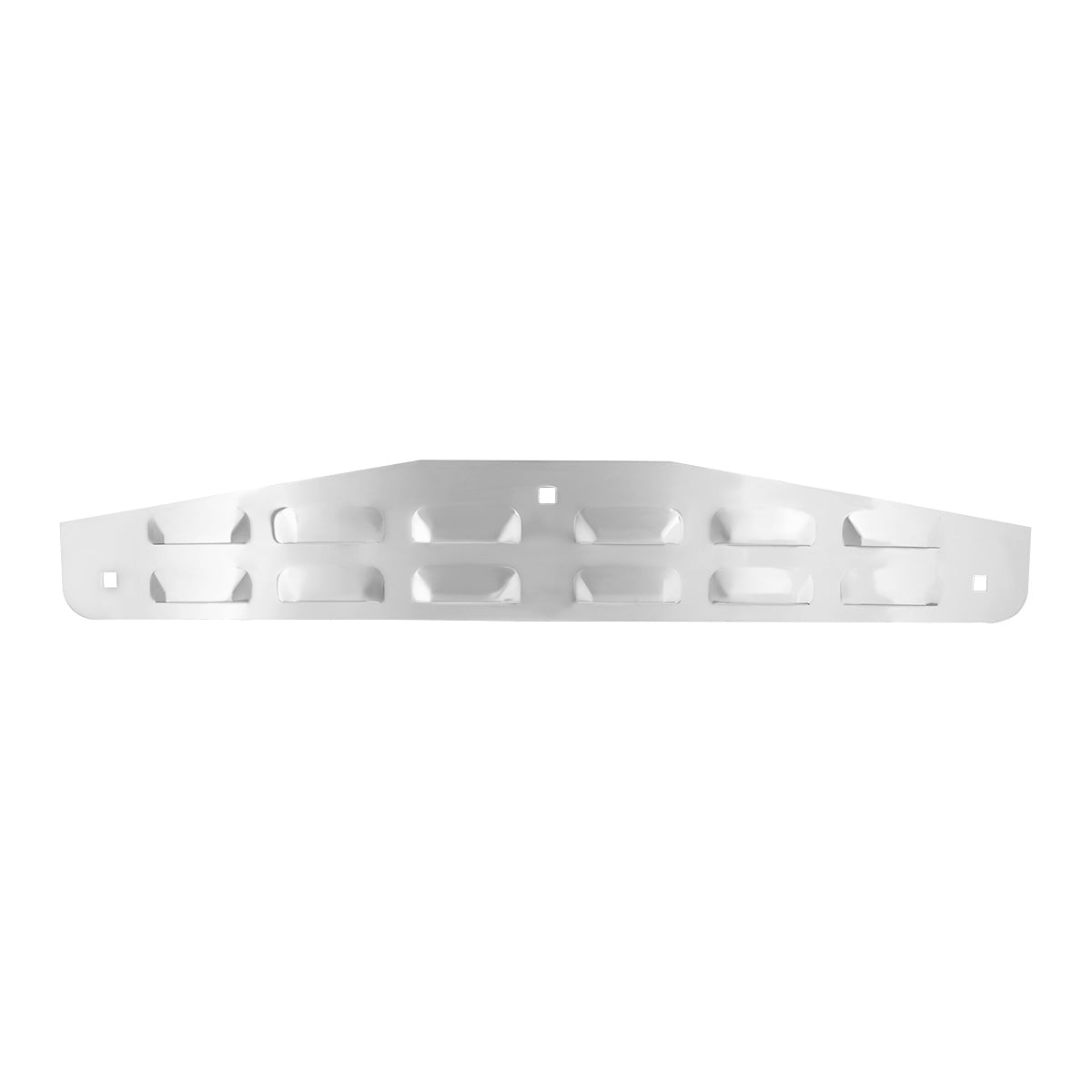 4" X 24" Chrome Louvered Bottom Mud Flap Plate - Bolt Thru