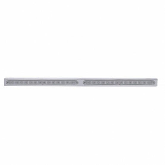 25-5/16" Stainless Light Bracket With 2X 14 LED 12" Light Bars - Red LED/Clear Lens