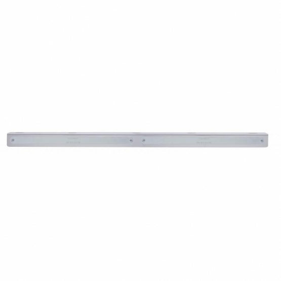 25-5/16" Stainless Light Bracket With 2X 14 LED 12" Light Bars - Amber LED/Chrome Lens