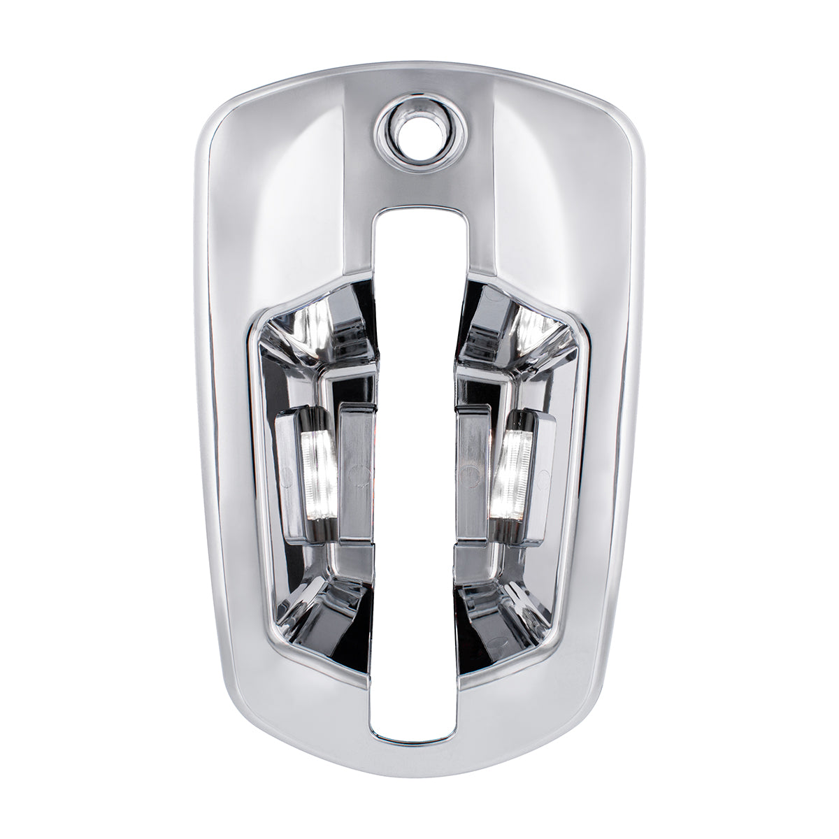 6 LED Chrome Door Handle Cover For 2018-2025 Freightliner Cascadia - Passenger, White LED