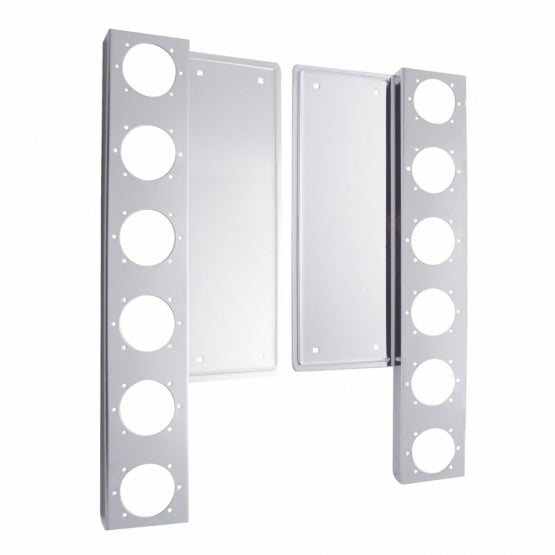 Freightliner Stainless Front Air Cleaner Bracket Only - 12 Light Cutouts