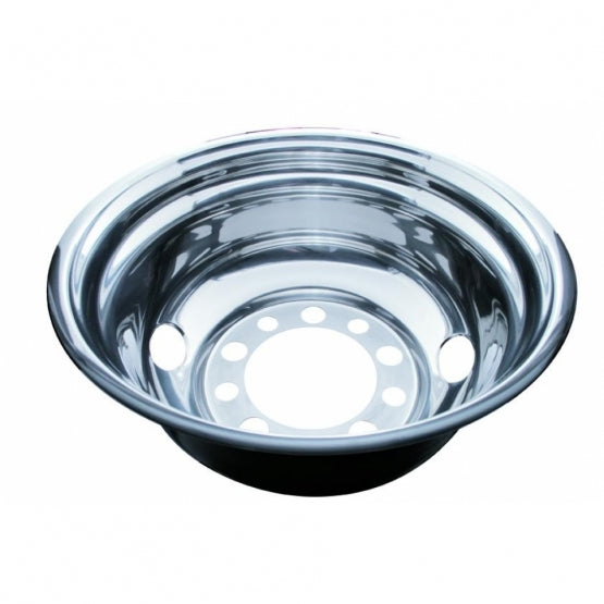 24-1/2" OD Stainless Rear Wheel Cover Only - 2 Vent Hole, Stud Piloted