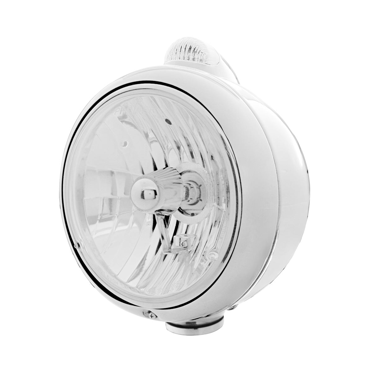 Chrome Guide 682-C Headlight Crystal H4 & Dual Mode LED Signal - Clear Lens
