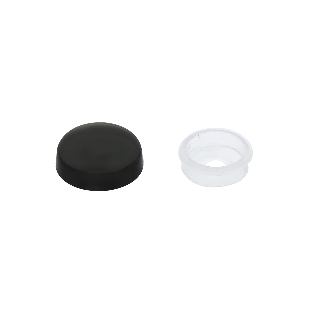 Black Plastic Snap-On Cap For #6 And #8 Screw (Bulk)