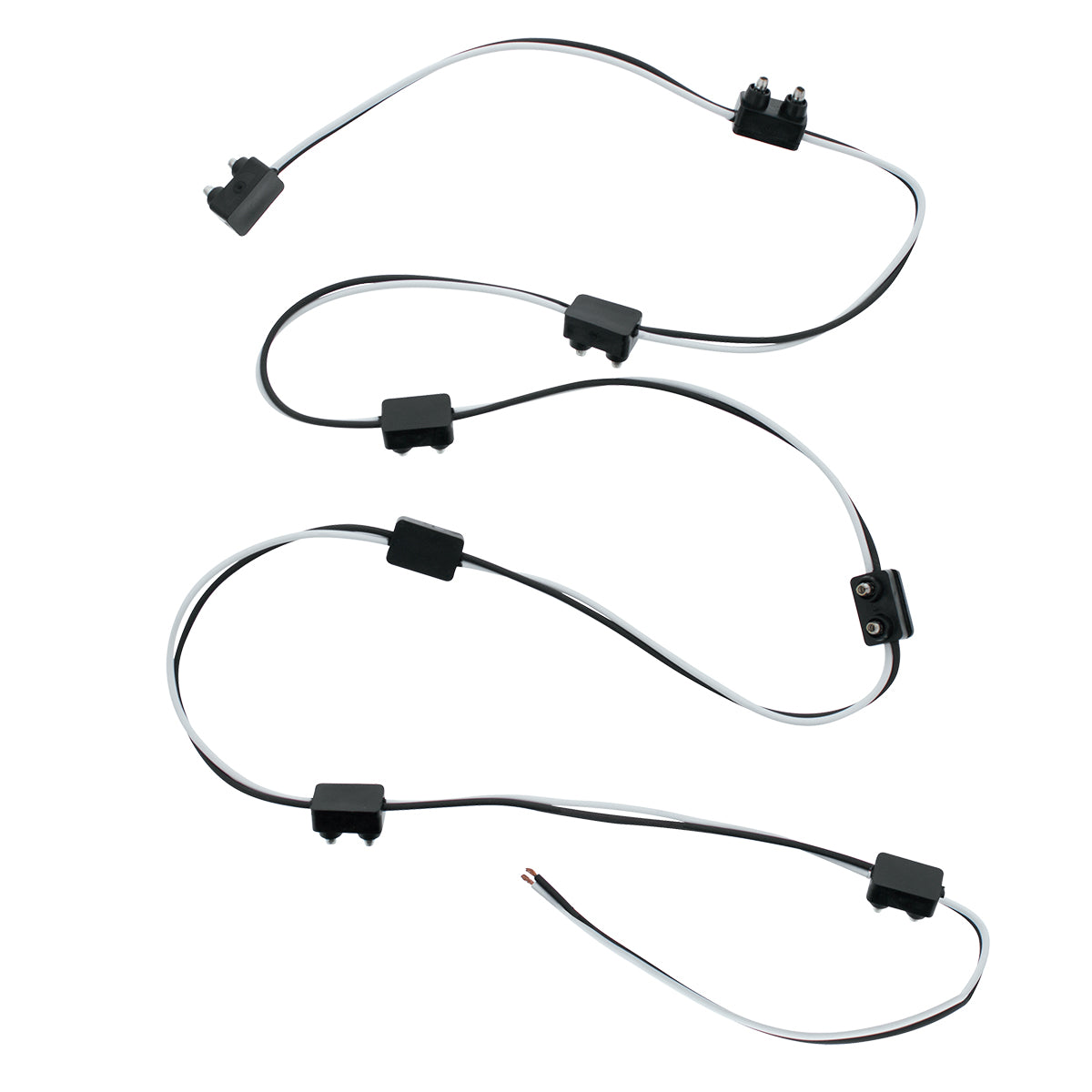 2-Prong Plug Wiring Harness With 6" Lead Between Plugs - 8 Plugs