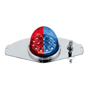 304 SS Above Door Dome Light Kit W/ 17 LED Double Fury Watermelon For 2008-2017 FL Cascadia-Red & Blue LED