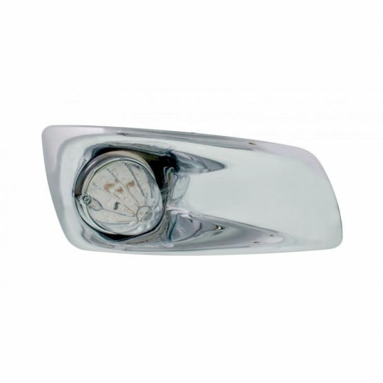 Fog Light Cover With 19 LED Watermelon Light For 2007-17 KW T660 (Passenger) - Amber LED/ Clear Lens