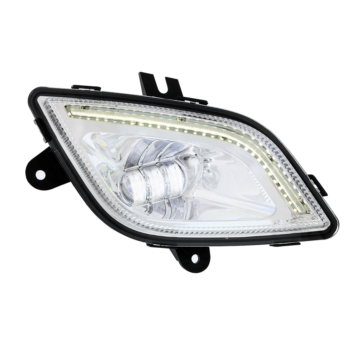 34 LED Chrome Fog Light With LED Light Bar For 2018-2024 Freightliner Cascadia - Passenger