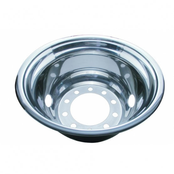 22.5" OD Stainless Rear Wheel Cover Only - 2 Vent Hole, Hub Piloted