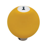 Number 1 Pool Ball Gearshift Knob - Gloss Yellow