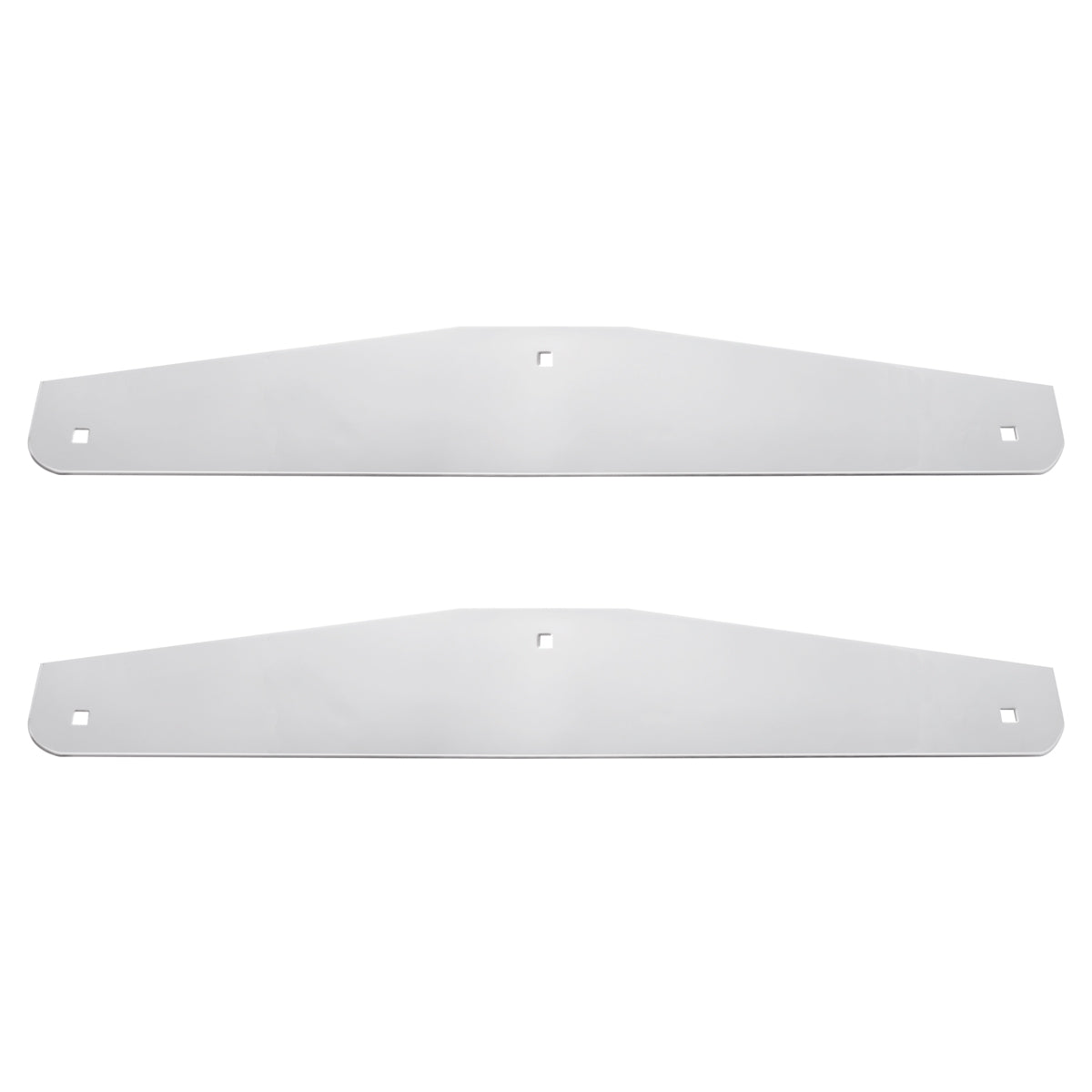 4" X 24" Chrome Standard Bottom Mud Flap Plate - Bolt Thru (Card of 2)