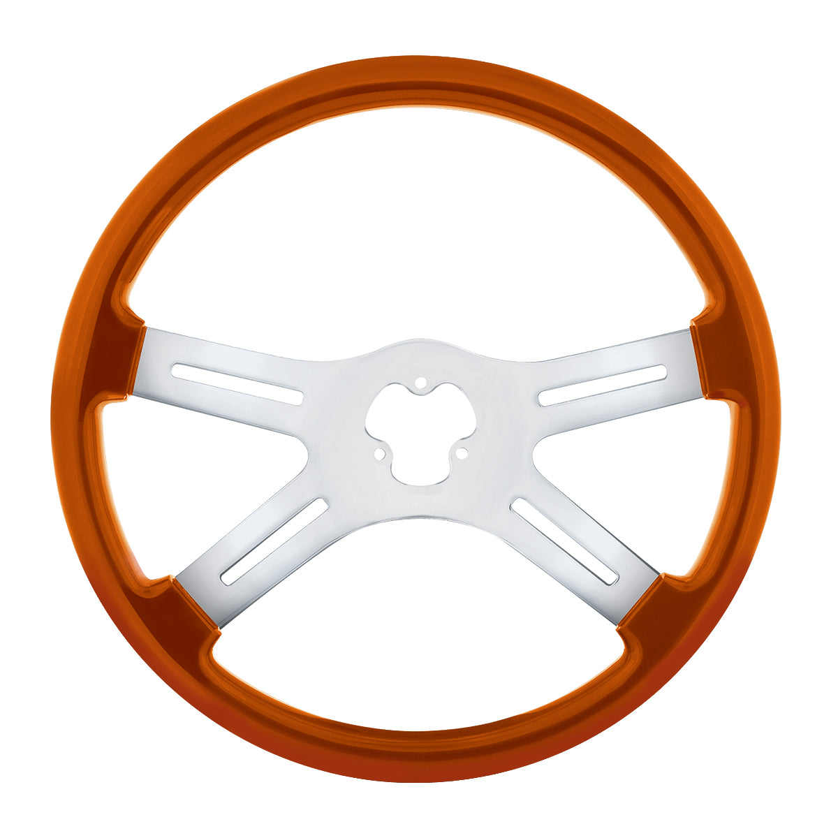 18" Candy Color 4 Spoke Steering Wheel - Cadmium Orange