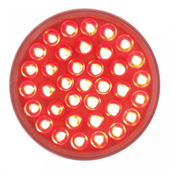 36 LED 4" Round Light (Stop, Turn & Tail) - Red/Clear Lens (Bulk)