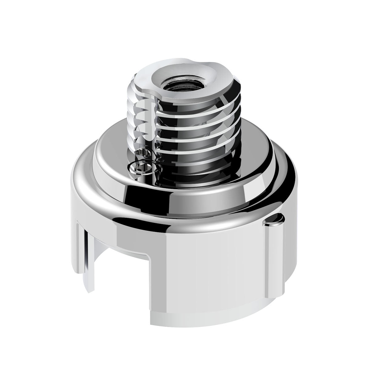 M30X3.5 Thread-On Gearshift Adapter W/LED Mount For Eaton-Fuller 13/15/18 Speed-Liquid Silver