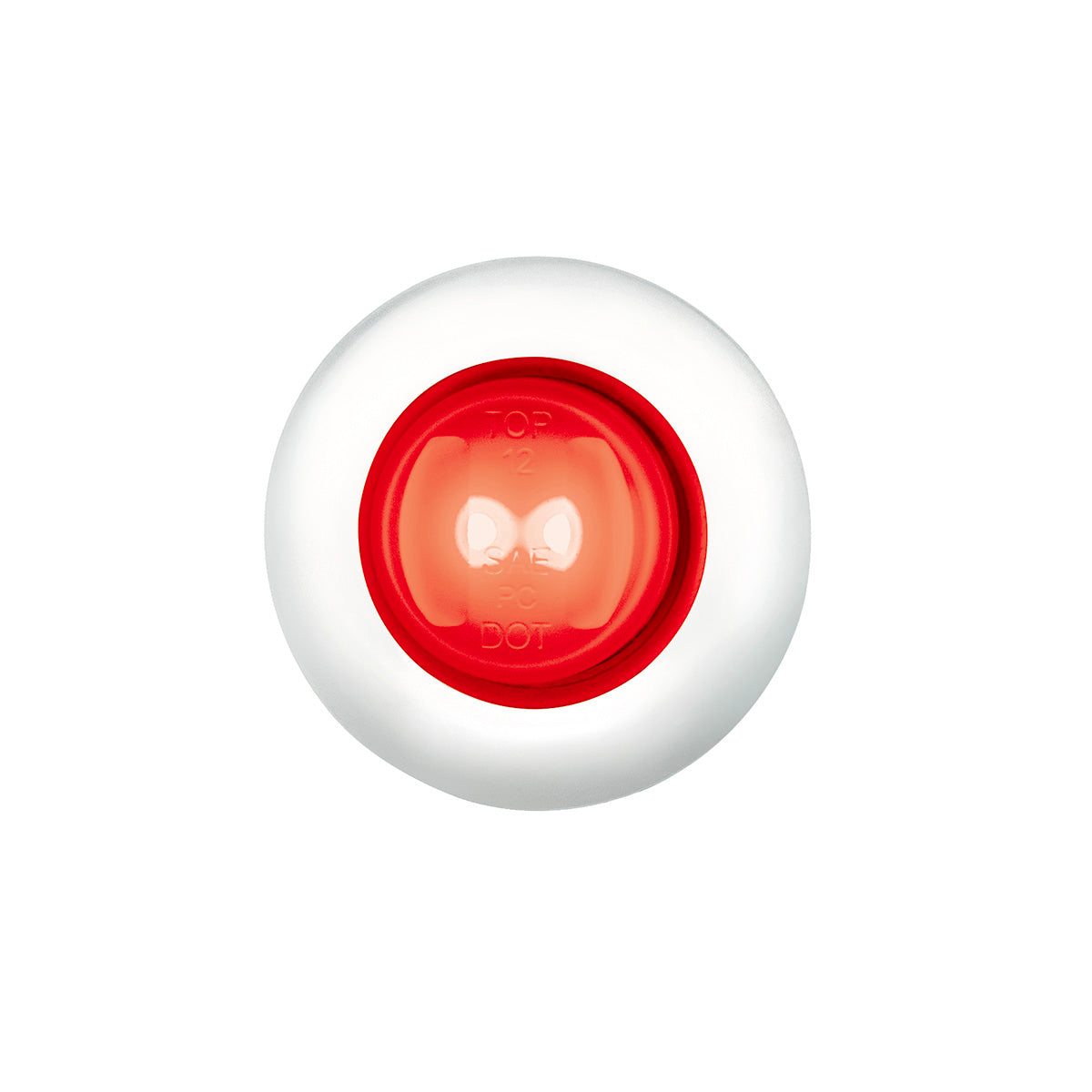 GloLight 2 LED 3/4" Mini Light (Clearance/Marker) With Stainless Steel Trim-Red LED/Red Lens