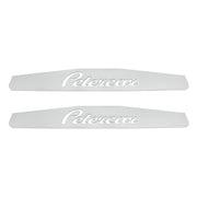 4" X 24" Chrome Petercar Bottom Mud Flap Plate - Welded Stud (Card of 2)