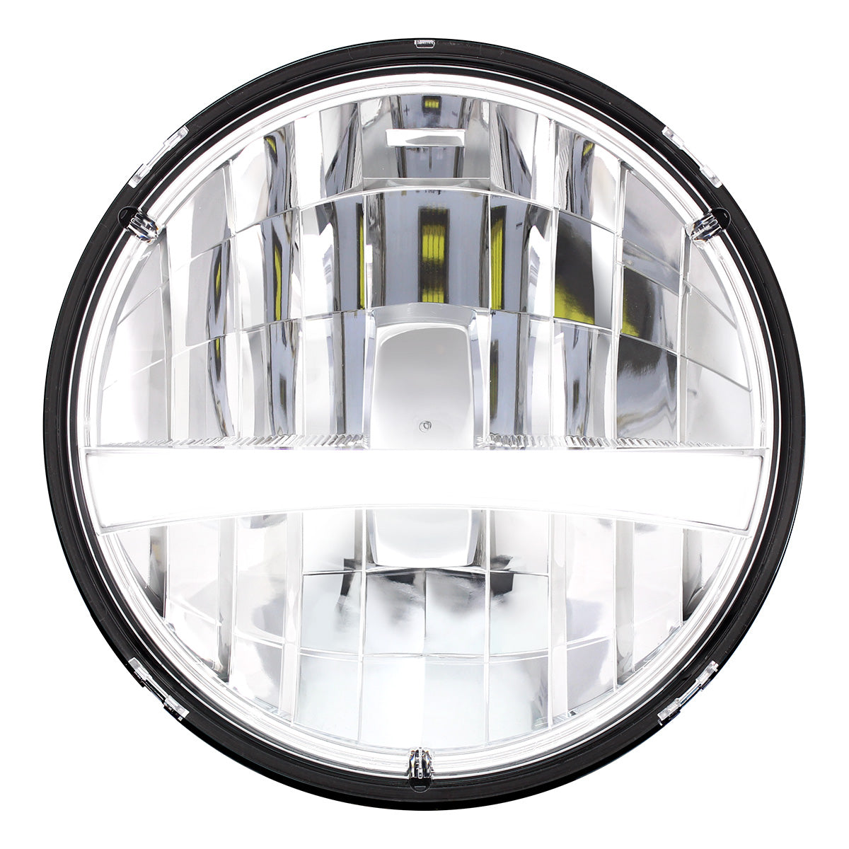 ULTRALIT - High Power LED 7" Headlight With White Position Light Bar