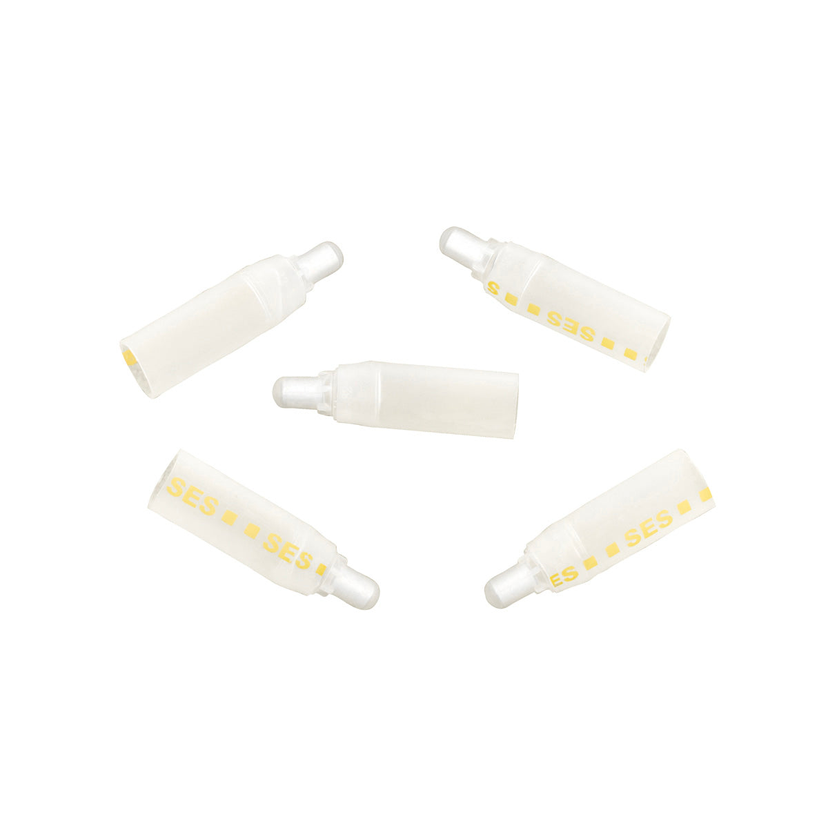 18-10 AWG CS Closed-End Heat Shrink Connector - Clear w/ Yellow Dash (5-Pack)