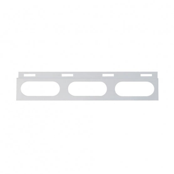 Stainless Top Mud Flap Bracket - 3 Oval Light Cutout (Each)