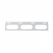 Stainless Top Mud Flap Bracket - 3 Oval Light Cutout (Each)