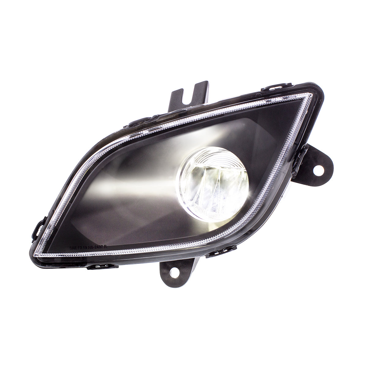 Black High Power LED Fog Light For 2018-2024 Freightliner Cascadia - Driver